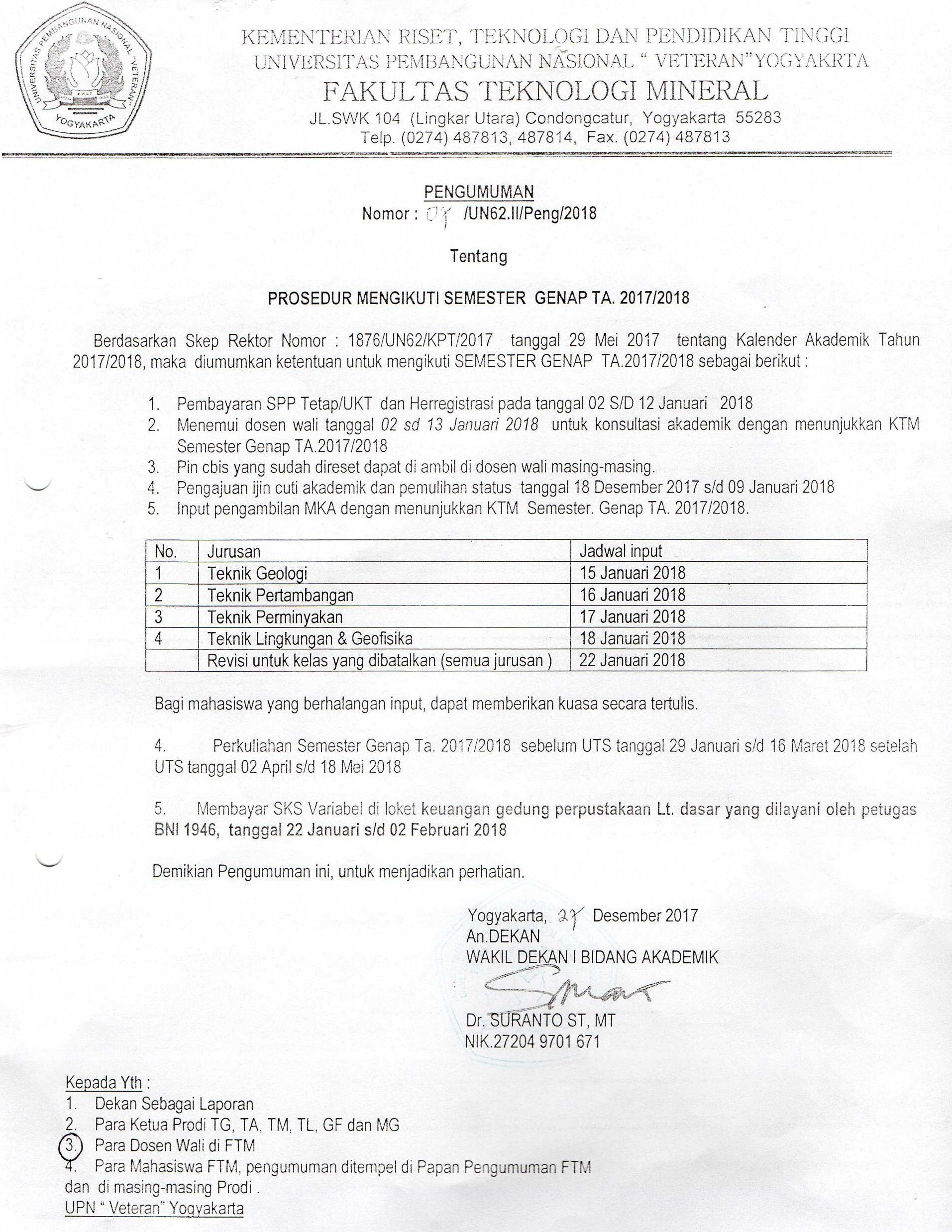 Program Studi Teknik Lingkungan